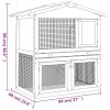 Outdoor Rabbit Hutch Small Animal House Pet Cage 3 Doors Wood – Brass