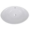 Luxury Ceramic Basin Oval with Overflow 59 x 38.5 cm – White