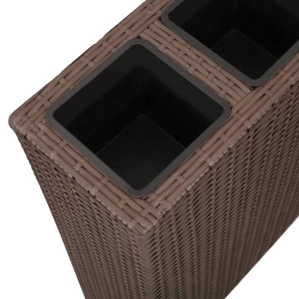 Garden Rectangle Rattan Raised Bed Set – Brown, 1