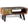 Coffee Table with Curved Edge 1 Drawer Reclaimed Wood