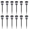 Outdoor Solar Lamp LED Light Set 12 pcs with Spike 8.6 x 8.6 x 38 cm