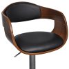 Bar Stool Bent Wood and Faux Leather – 1