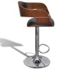 Bar Stool Bent Wood and Faux Leather – 1