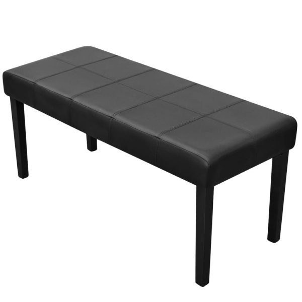 High Quality Artificial Leather Bench – Black