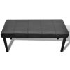 High Quality Artificial Leather Bench – Black