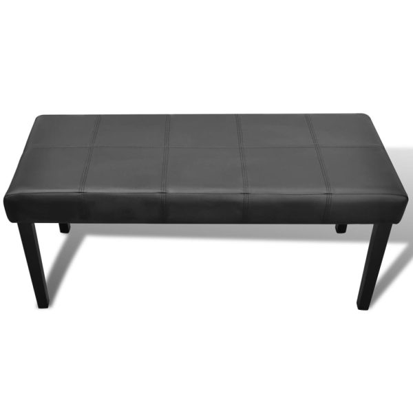 High Quality Artificial Leather Bench – Black