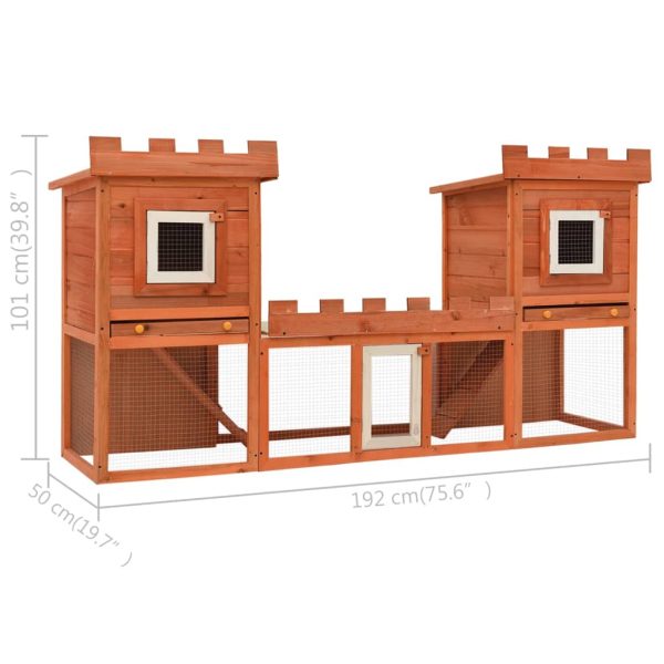 Outdoor Large Rabbit Hutch House Pet Cage Double House