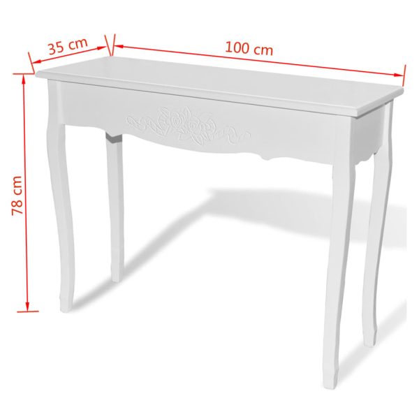 Dressing Console Table White