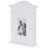 Key Cabinet with Photo Frame White