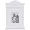 Key Cabinet with Photo Frame White