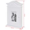 Key Cabinet with Photo Frame White