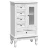 Cabinet with 5 Drawers 2 Shelves White