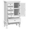 Cabinet with 5 Drawers 2 Shelves White