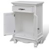 Wooden Cabinet with 2 Doors 1 Drawer White