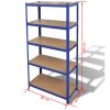 Storage Shelf Blue 2 pcs