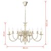 Antique Metal Chandelier 8 x E14 Bulbs – White