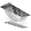 Ceiling Lamp with Glittering Glass Crystal Beads 8 x G9 29 cm