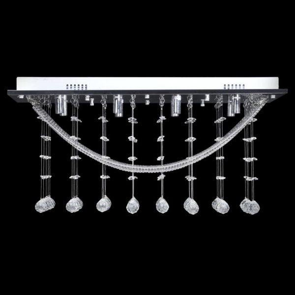 Ceiling Lamp with Glittering Glass Crystal Beads 8 x G9 29 cm