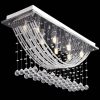 Ceiling Lamp with Glittering Glass Crystal Beads 8 x G9 29 cm