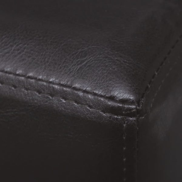 Bench 139.5 cm Faux Leather – Dark Brown