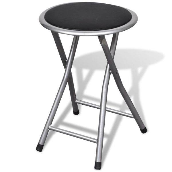 Folding Bar Stools 4 pcs Faux Leather