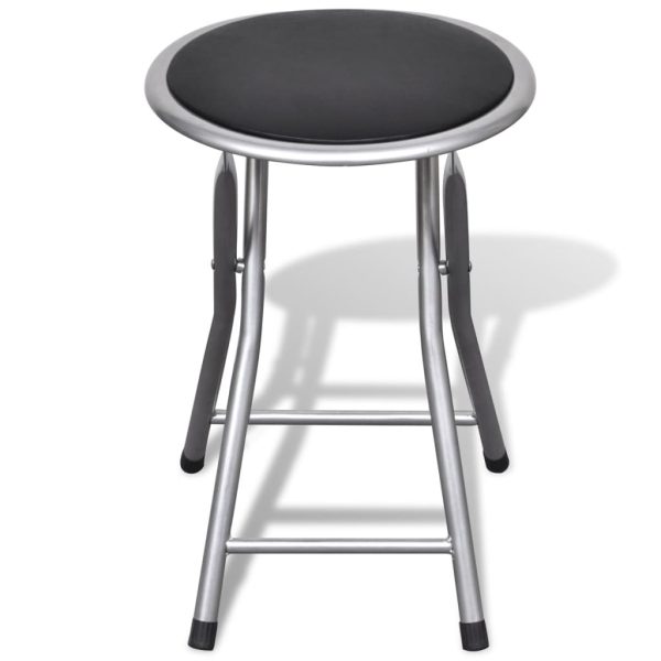 Folding Bar Stools 4 pcs Faux Leather