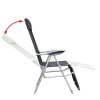 Folding Garden Chairs 2 pcs Aluminium and Textilene Grey