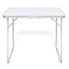 Foldable Camping Table with Metal Frame 80 x 60 cm