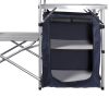 Foldable Camping Kitchen Unit with Windshield Aluminium