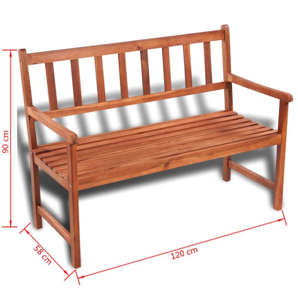 Garden Bench 120 cm Solid Acacia Wood