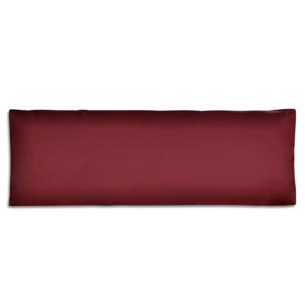 Upholstered Back Cushion Wine Red 120 x 40 x 10 cm