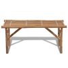 Folding Garden Bench 118 cm Bamboo