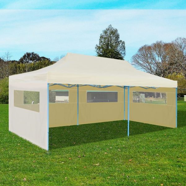 Foldable Pop-up Party Tent 3 x 6 m – Cream