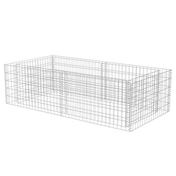 Gabion Planter Galvanised Steel 180x90x50 cm