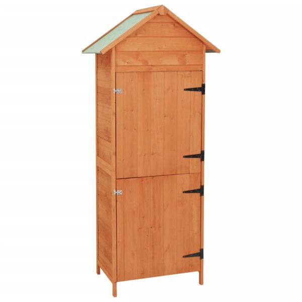 Garden Storage Cabinet Brown 79x49x190 cm