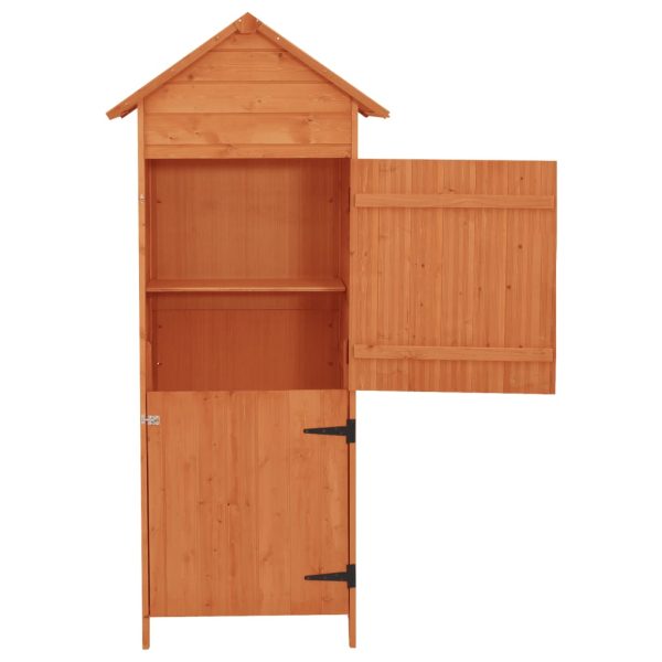 Garden Storage Cabinet Brown 79x49x190 cm