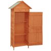 Garden Storage Cabinet Brown 79x49x190 cm