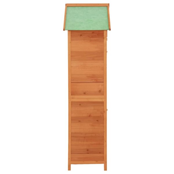 Garden Storage Cabinet Brown 79x49x190 cm