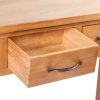 Console Table with 2 Drawers 83x30x73 cm Solid Oak Wood