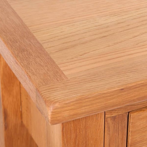 Console Table with 2 Drawers 83x30x73 cm Solid Oak Wood