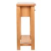 Console Table with 2 Drawers 83x30x73 cm Solid Oak Wood