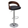 Bar Stools 2 pcs Bent Wood – Black and Dark Brown