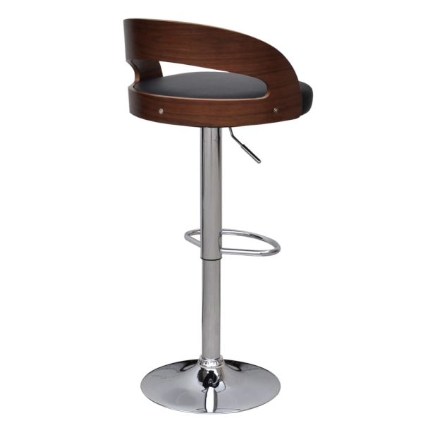 Bar Stools 2 pcs Bent Wood – Black and Dark Brown