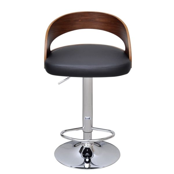 Bar Stools 2 pcs Bent Wood – Black and Dark Brown