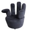 Chair Hand-shaped Velvet – Black