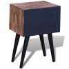 Hailey Nightstand with 2 Drawers Reclaimed Teak Wood