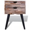 Hailey Nightstand with 2 Drawers Reclaimed Teak Wood