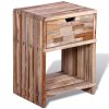 Pottsville Nightstand with Drawer Reclaimed Teak Wood