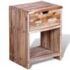 Pottsville Nightstand with Drawer Reclaimed Teak Wood