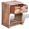 Pottsville Nightstand with Drawer Reclaimed Teak Wood